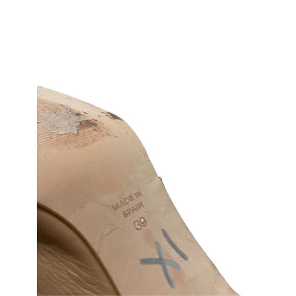 Angel Alarcon Womens Brown Classic Leather Slingback Heels Sandals Size 8 - Picture 8 of 8